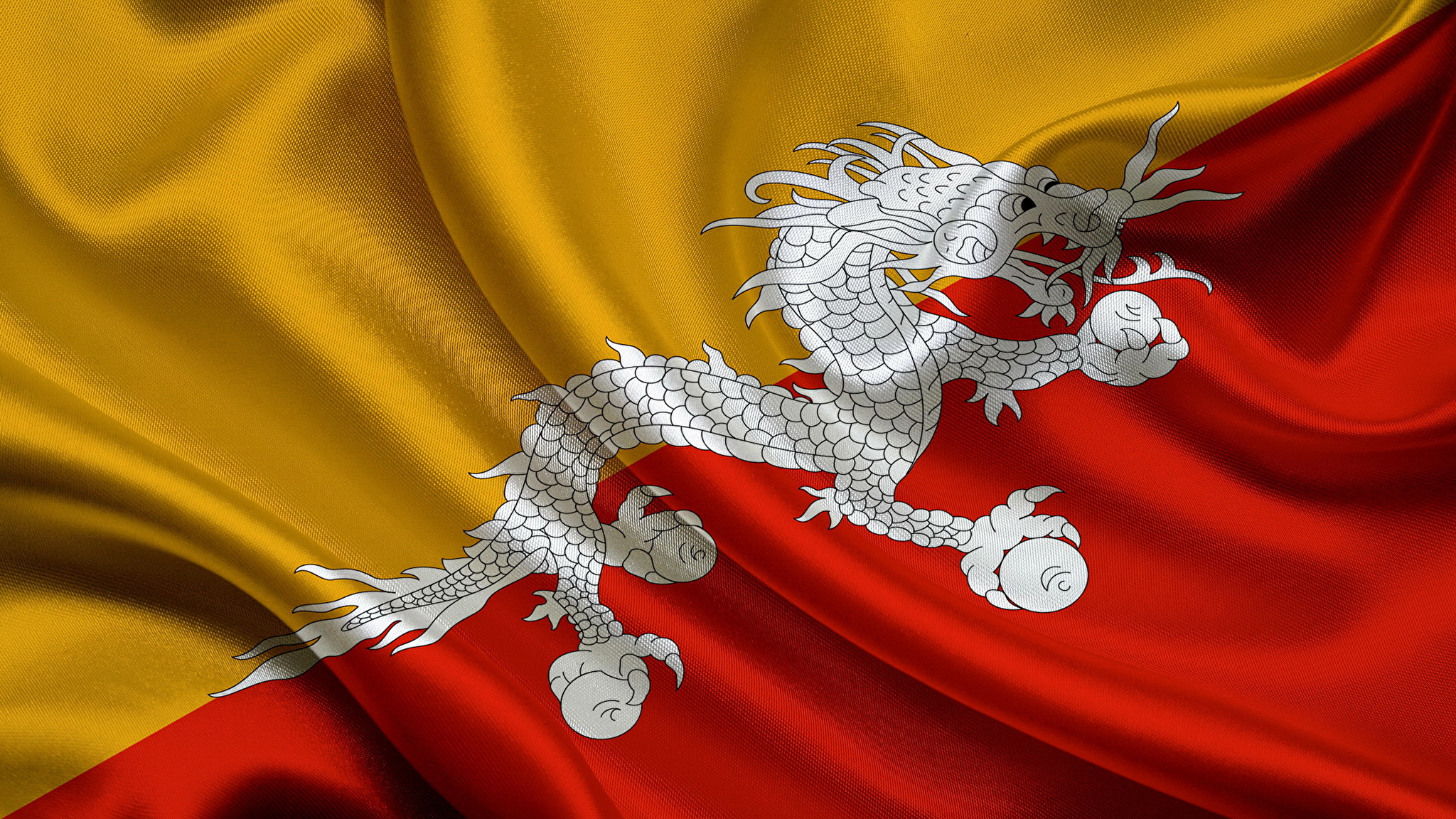 Image Dragons Bhutan Flag