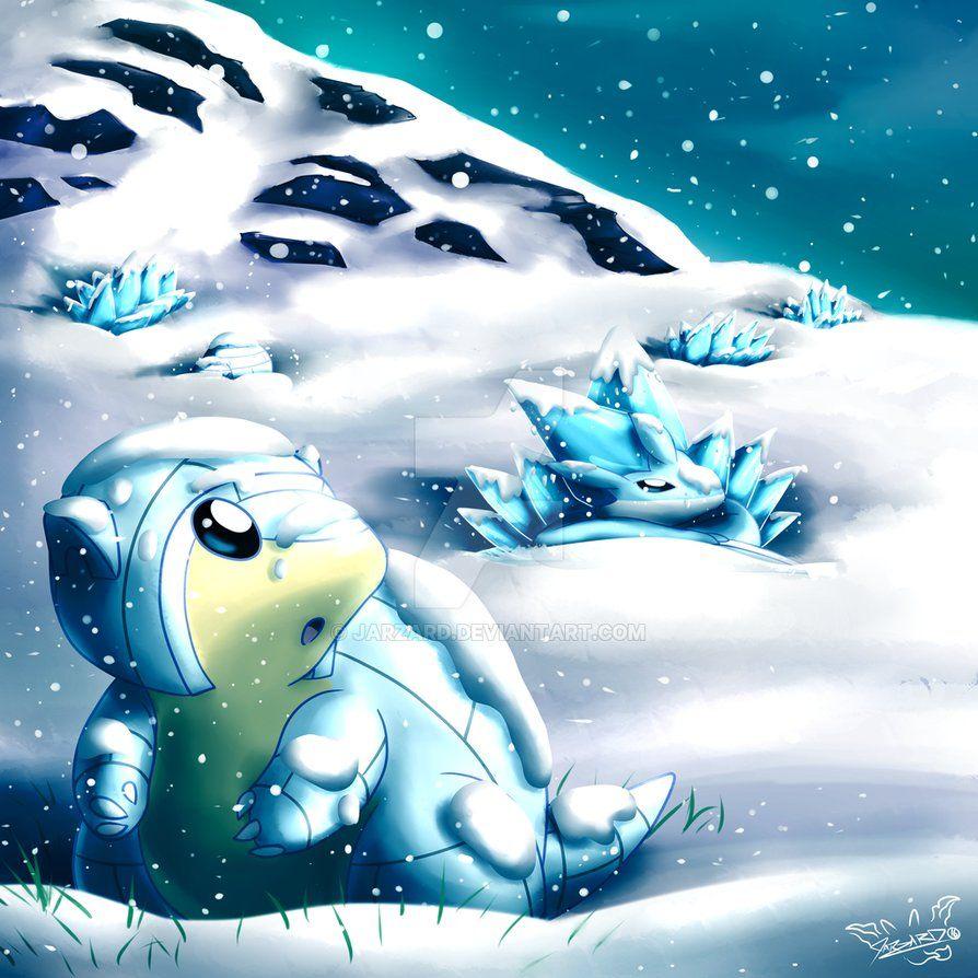 Monthly art trade: Alolan Sandshrew and sandslash by Jarzard on