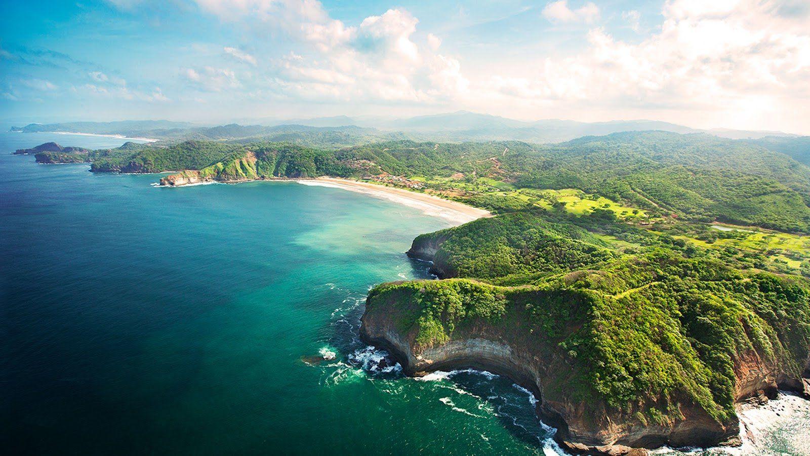 Coast of Nicaragua Bakgrund and Bakgrund