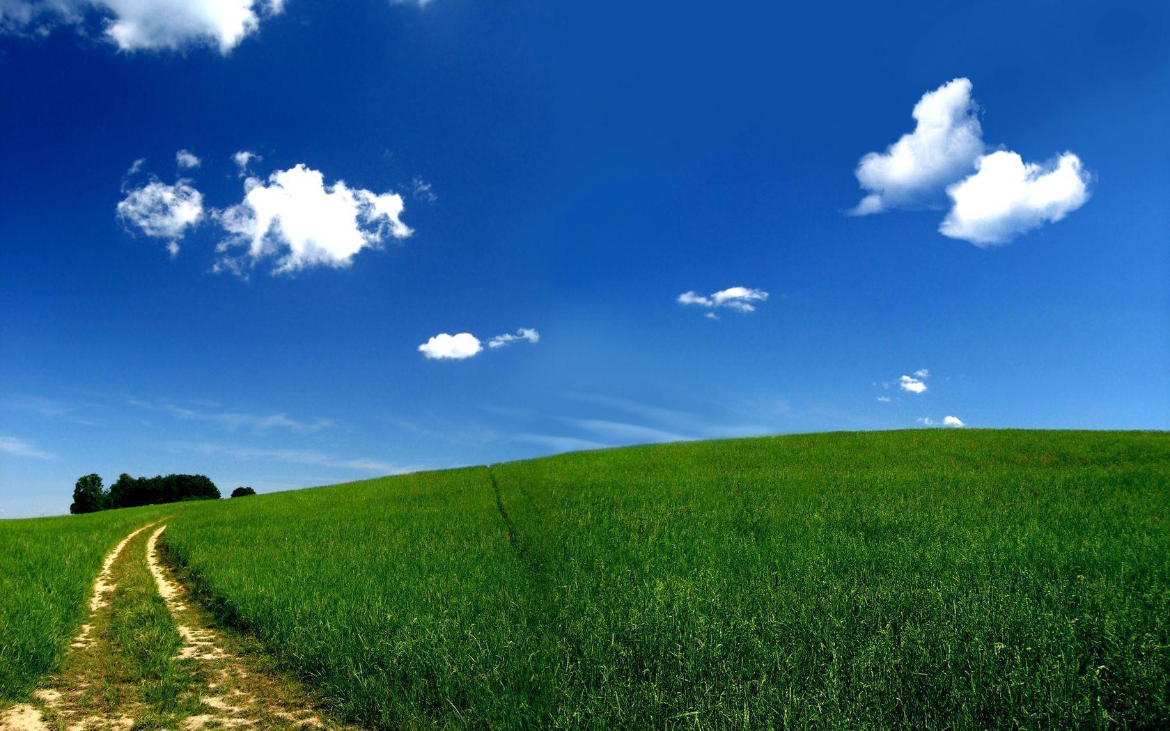 clouds, landscapes, grass, meadows, roads, skyscapes :: Wallpapers