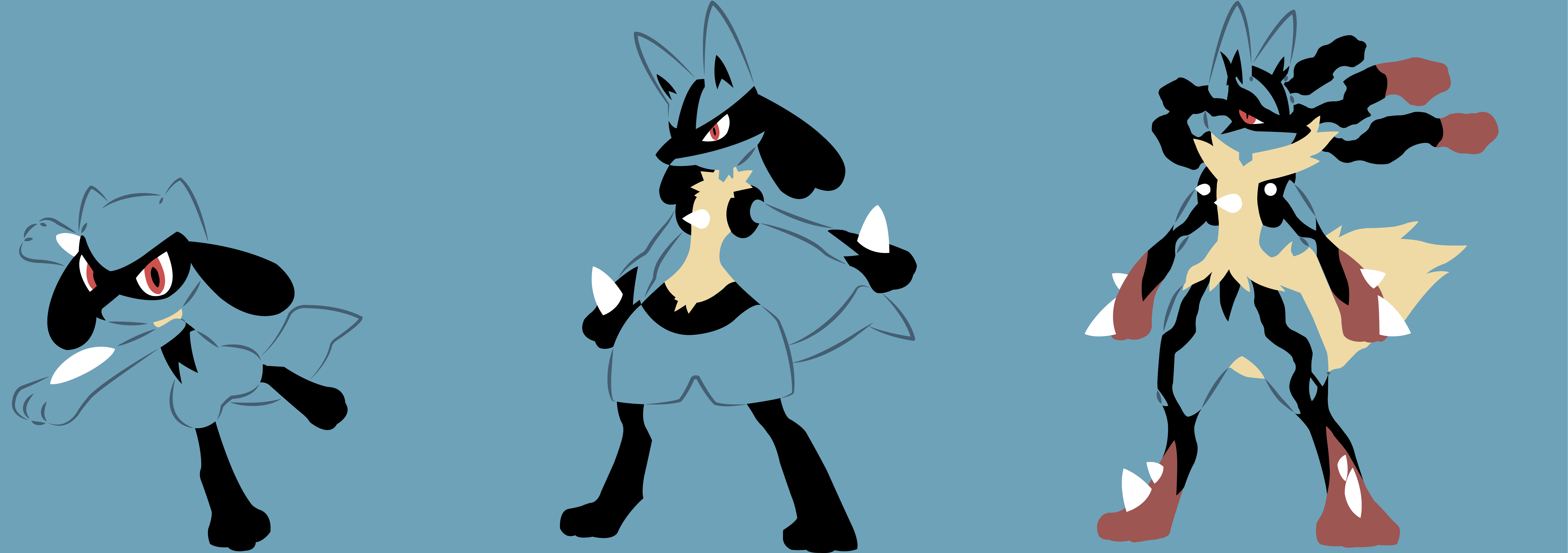 Riolu :.: Lucario :.: Mega!Lucario :. by SuicideParker