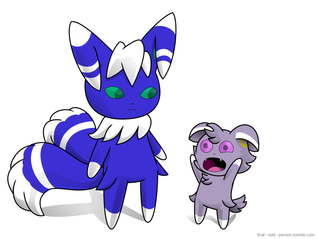 Meowstic and Espurr by LiveByShadows