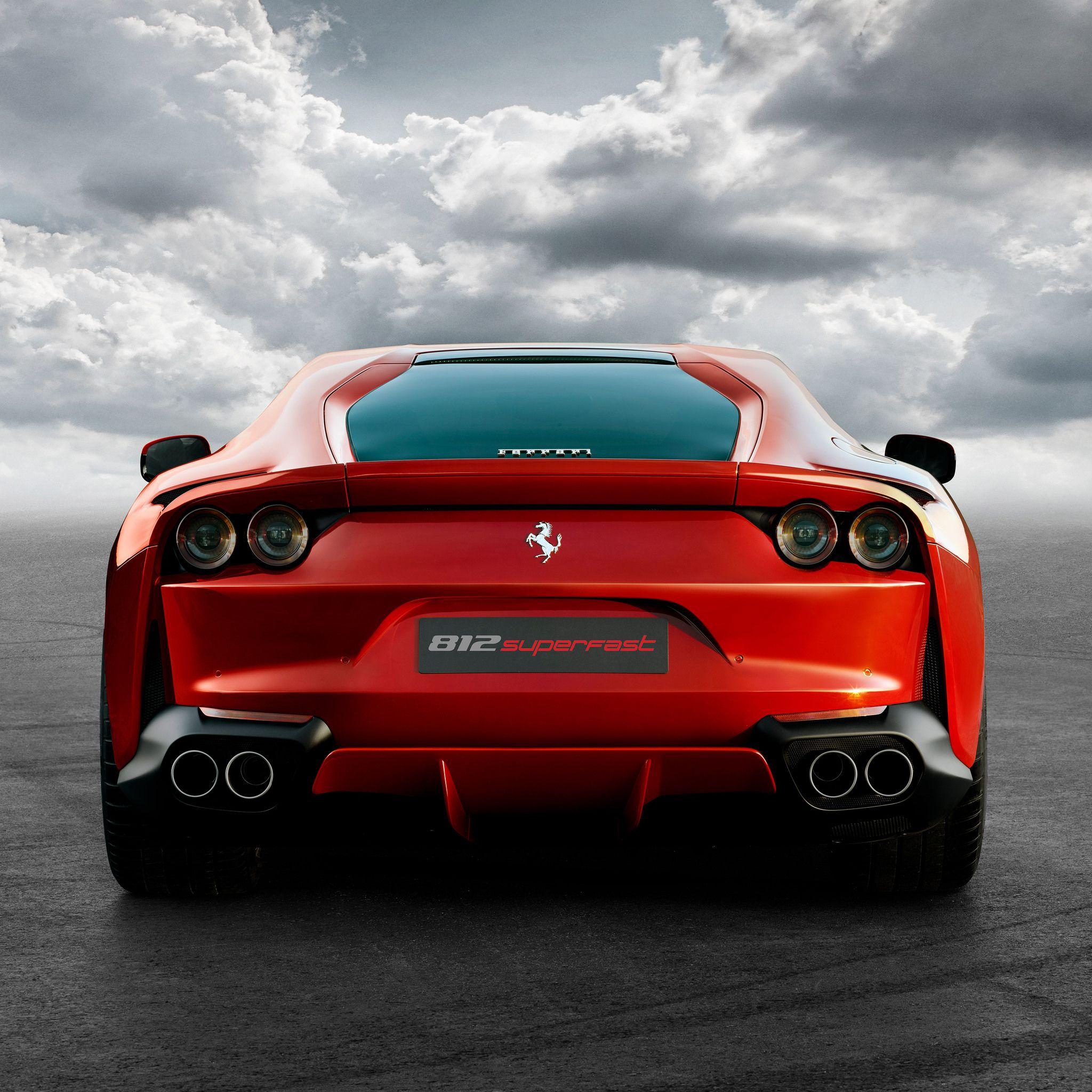 Download Ferrari 812 Superfast Rear HD 4k Wallpapers In