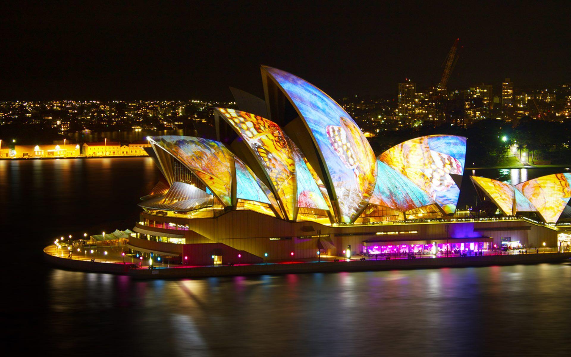 Sydney Opera House At Night Magnificent HD Wallpapers