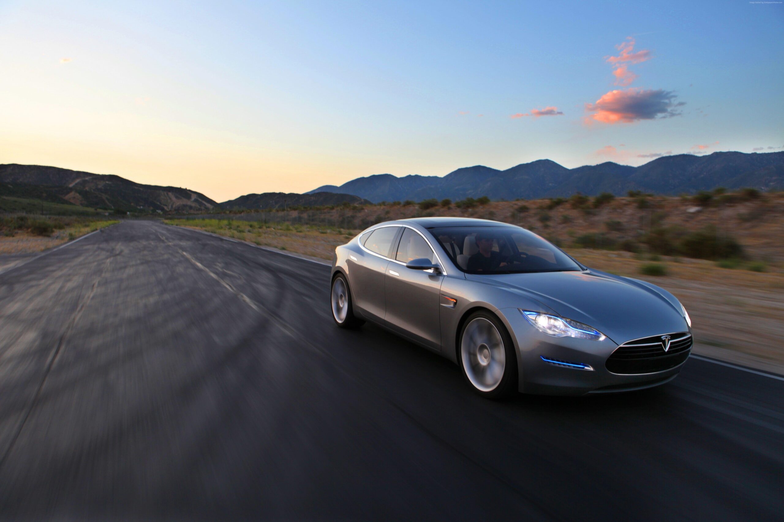 White Tesla Model S HD wallpapers