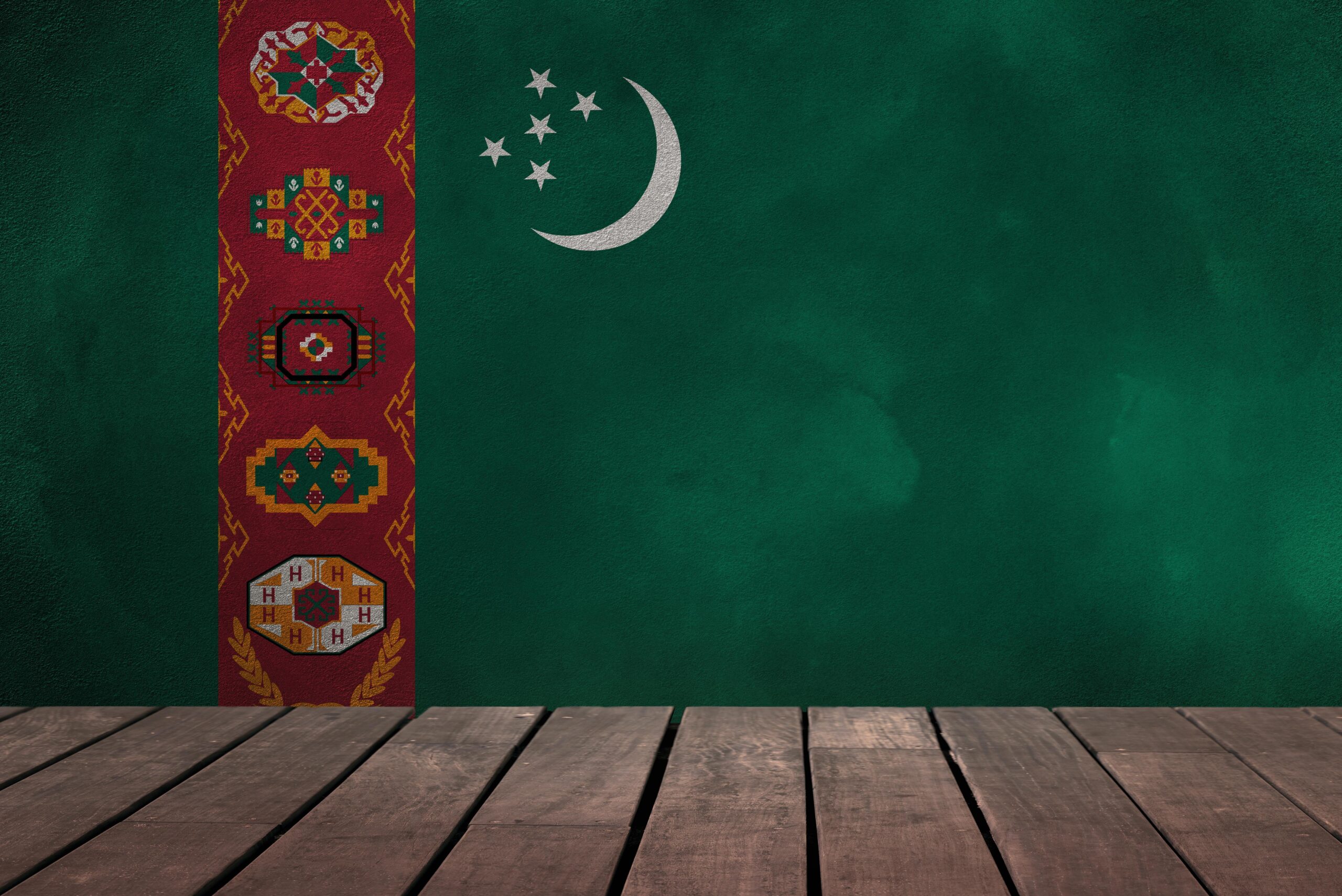 flag of Turkmenistan 5k Retina Ultra HD Wallpapers