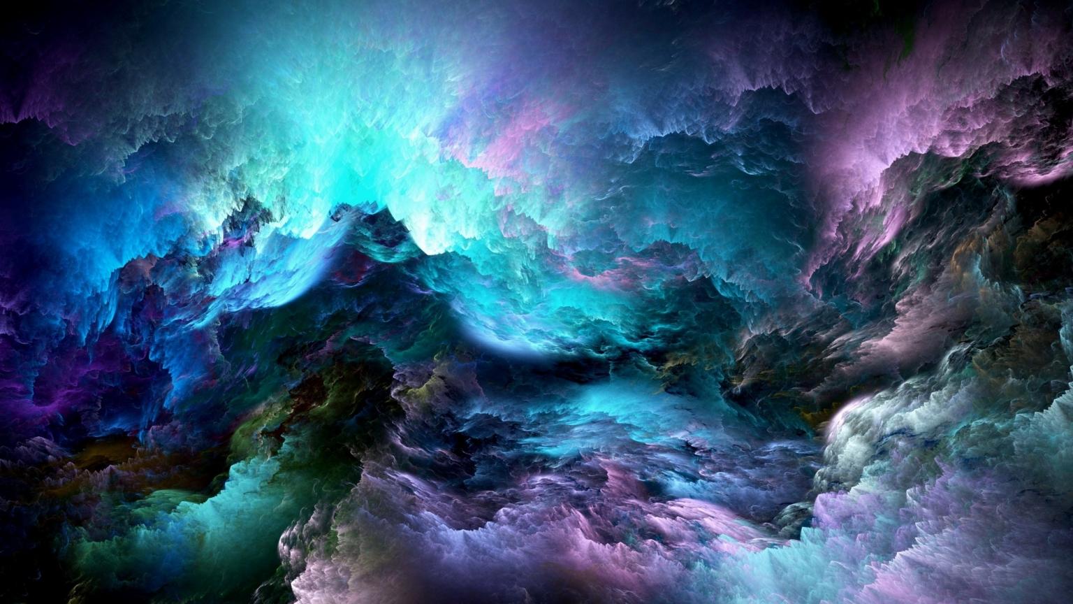 Abstract Colorful Clouds 1536 x 864 HDTV Wallpapers