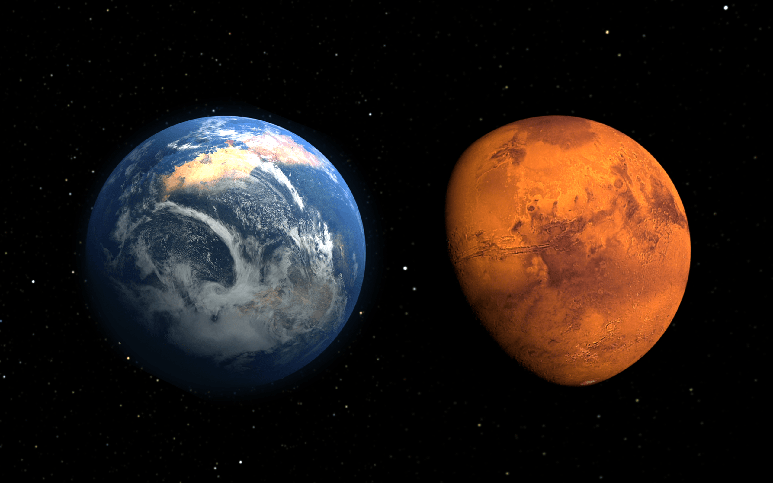 Earth And Mars Compare Hd Wallpapers : Wallpapers13