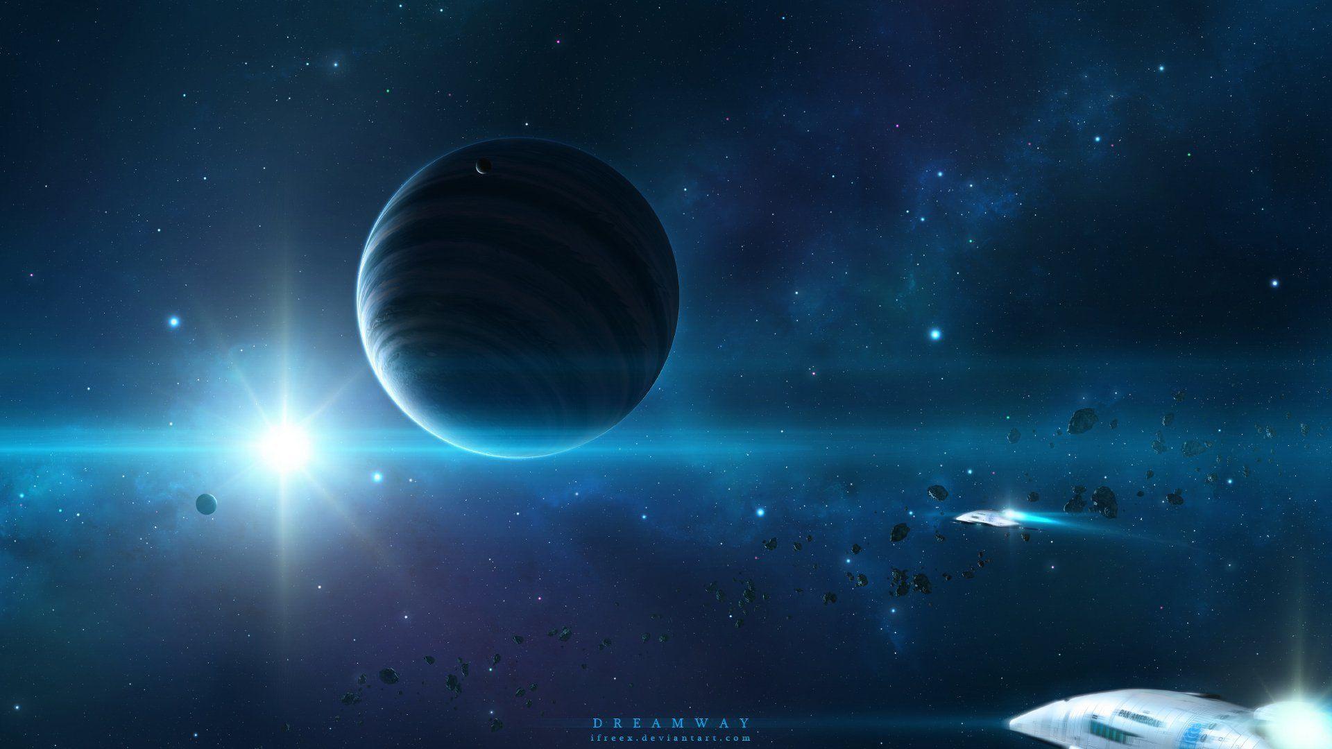 space star spacecraft art planetv space art starlight planet HD