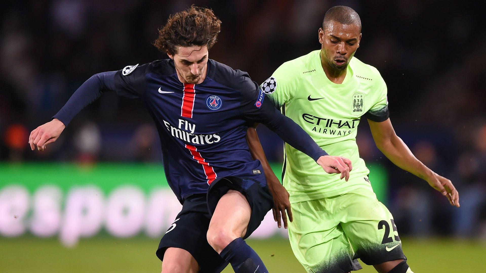 Adrien Rabiot Fernandinho Paris SG Manchester City UEFA Champions