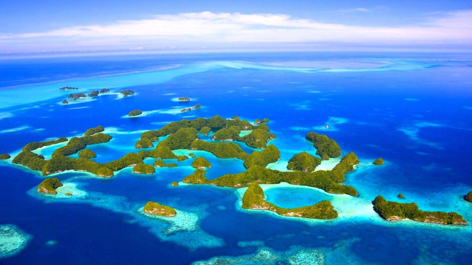 Palau Tag wallpapers: Rock Islands Palau Beautiful Blue Lagoons