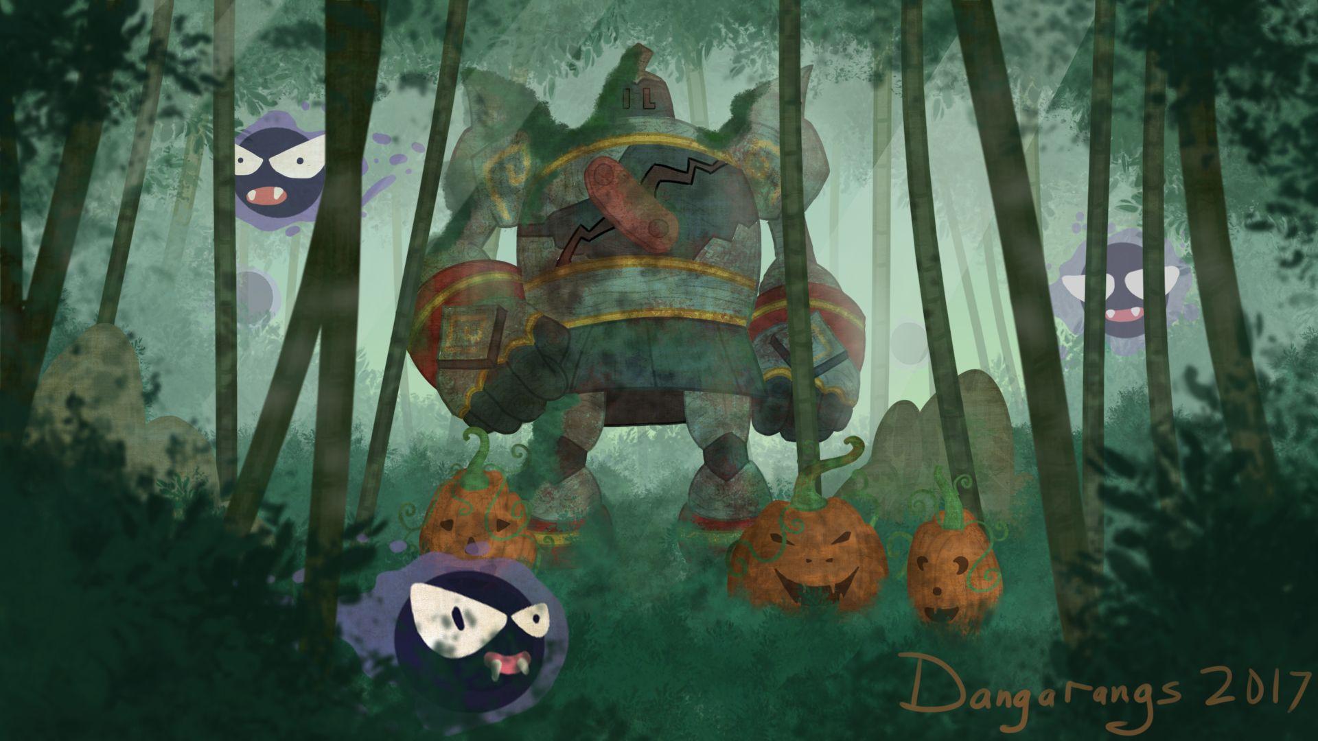 Happy Halloween! Golurk painting from my self. : pokemon