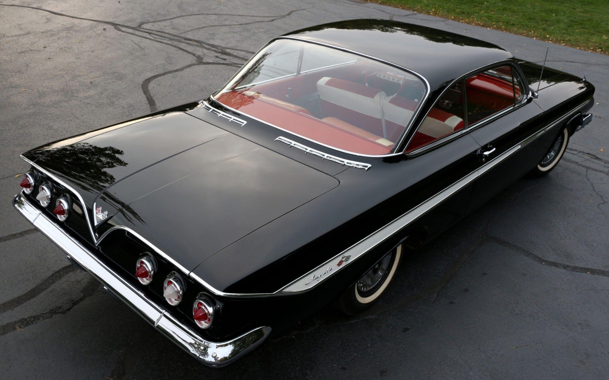 black chevrolet impala 1961 uhd wallpapers