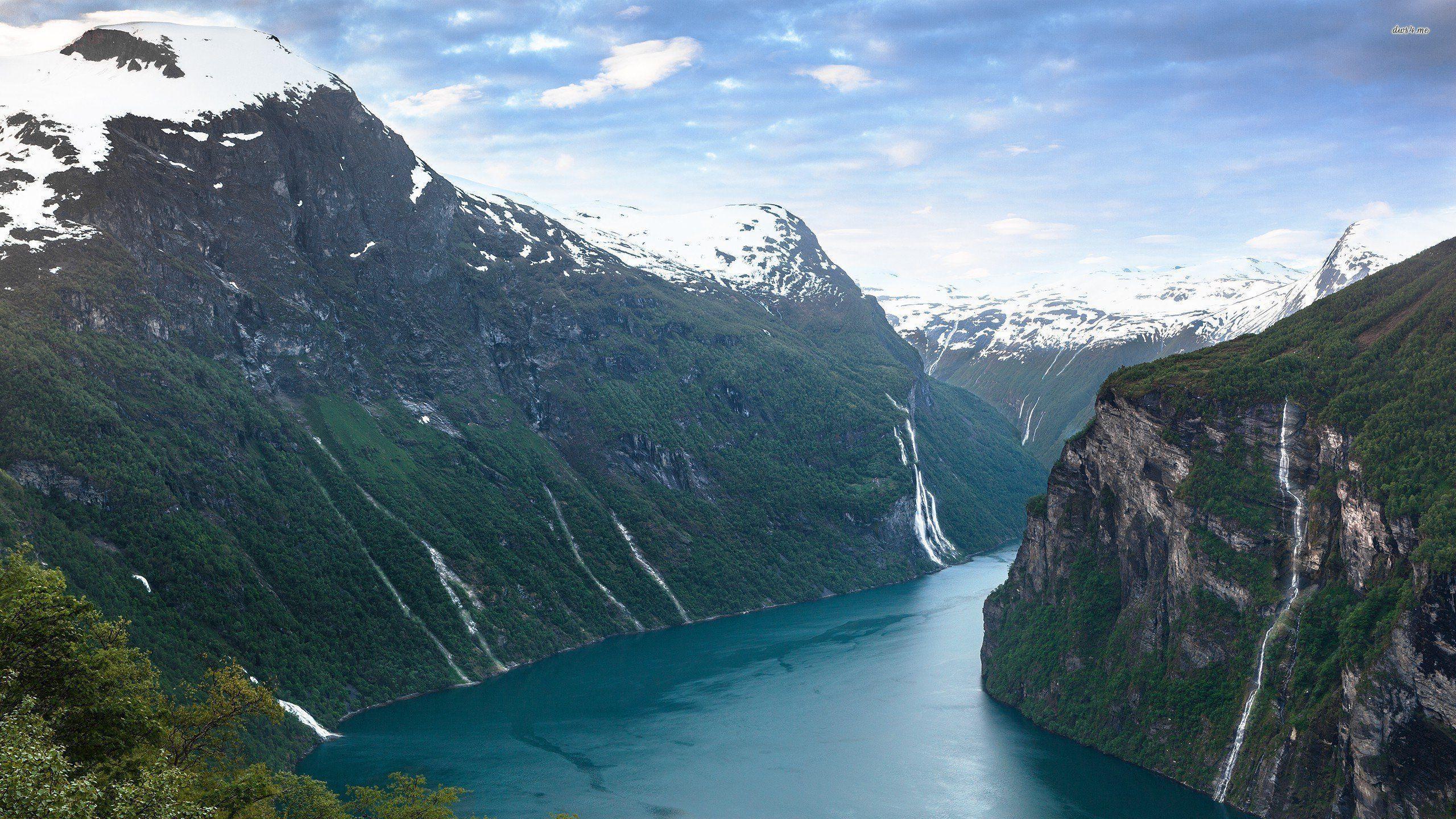 Latefossen Waterfall Norway Wallpapers