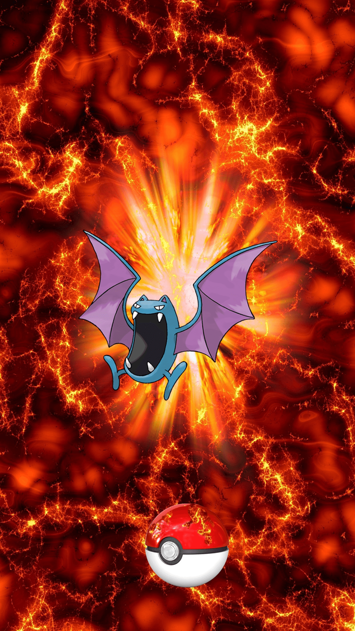 042 Fire Pokeball Golbat Golbat Zubat