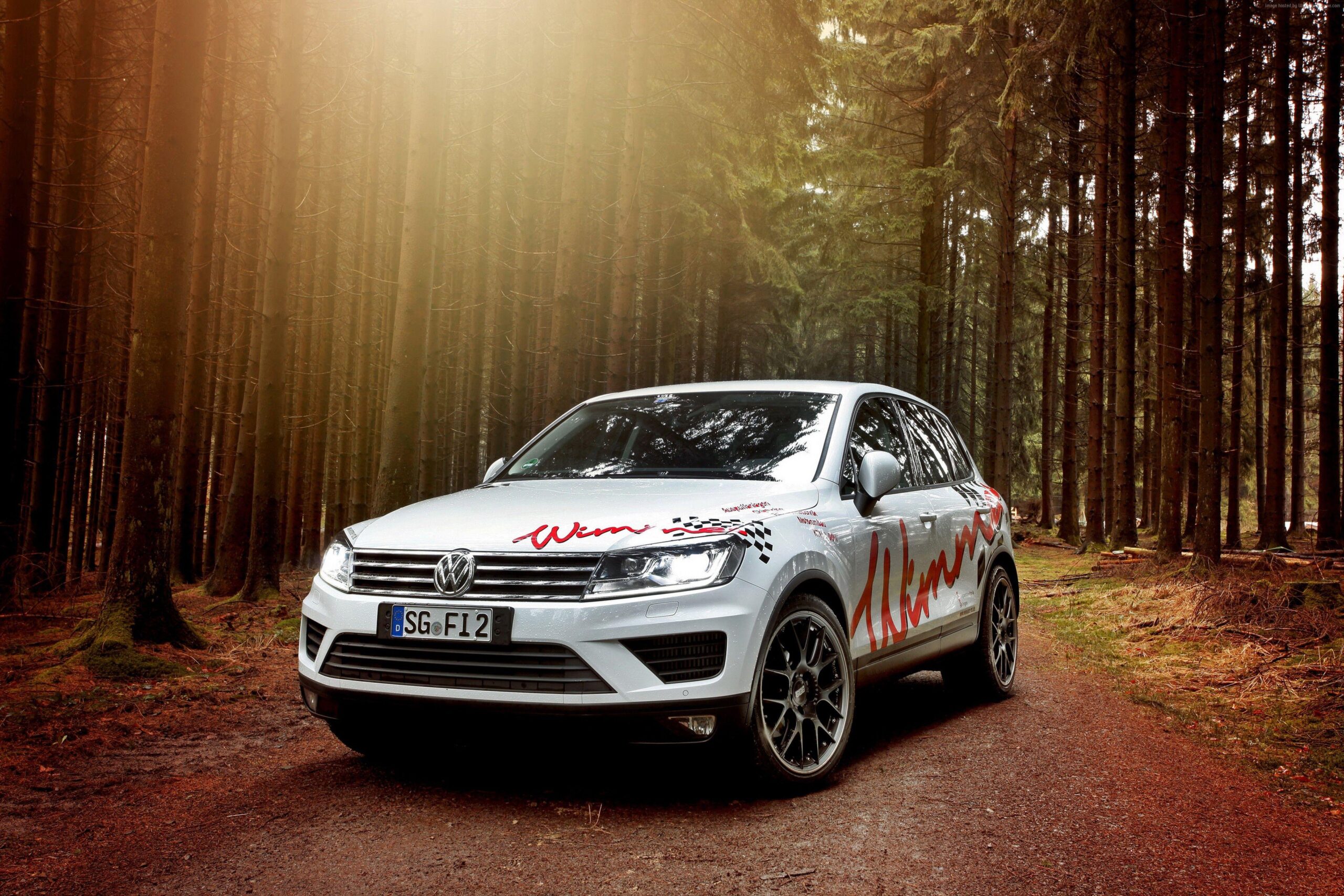 Wallpapers Wimmer RS Volkswagen Touareg, wimmer, white, forest, Cars