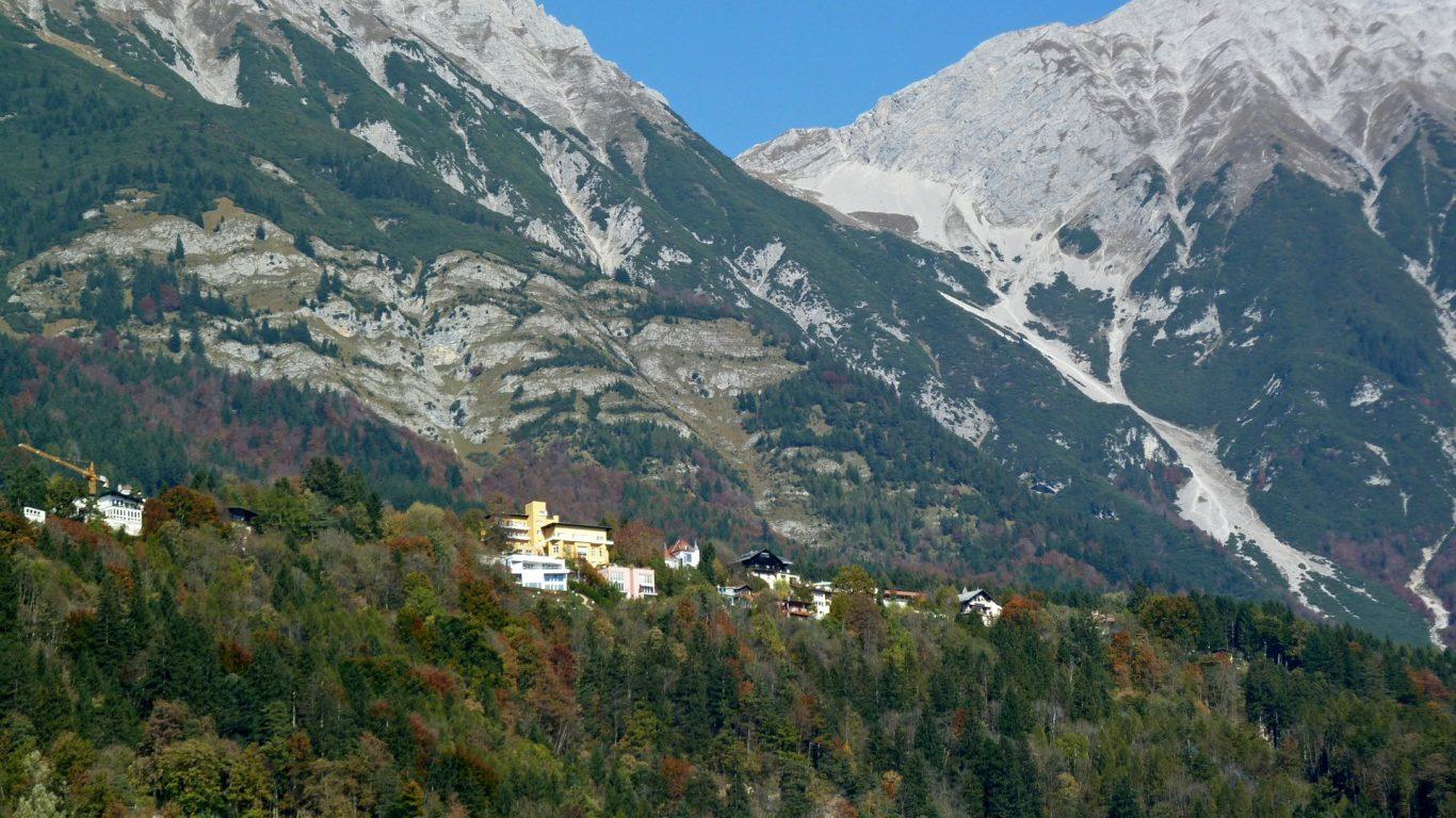 Mountains: Houses Mountains Forest Autumn Innsbruck Wallpapers Winter