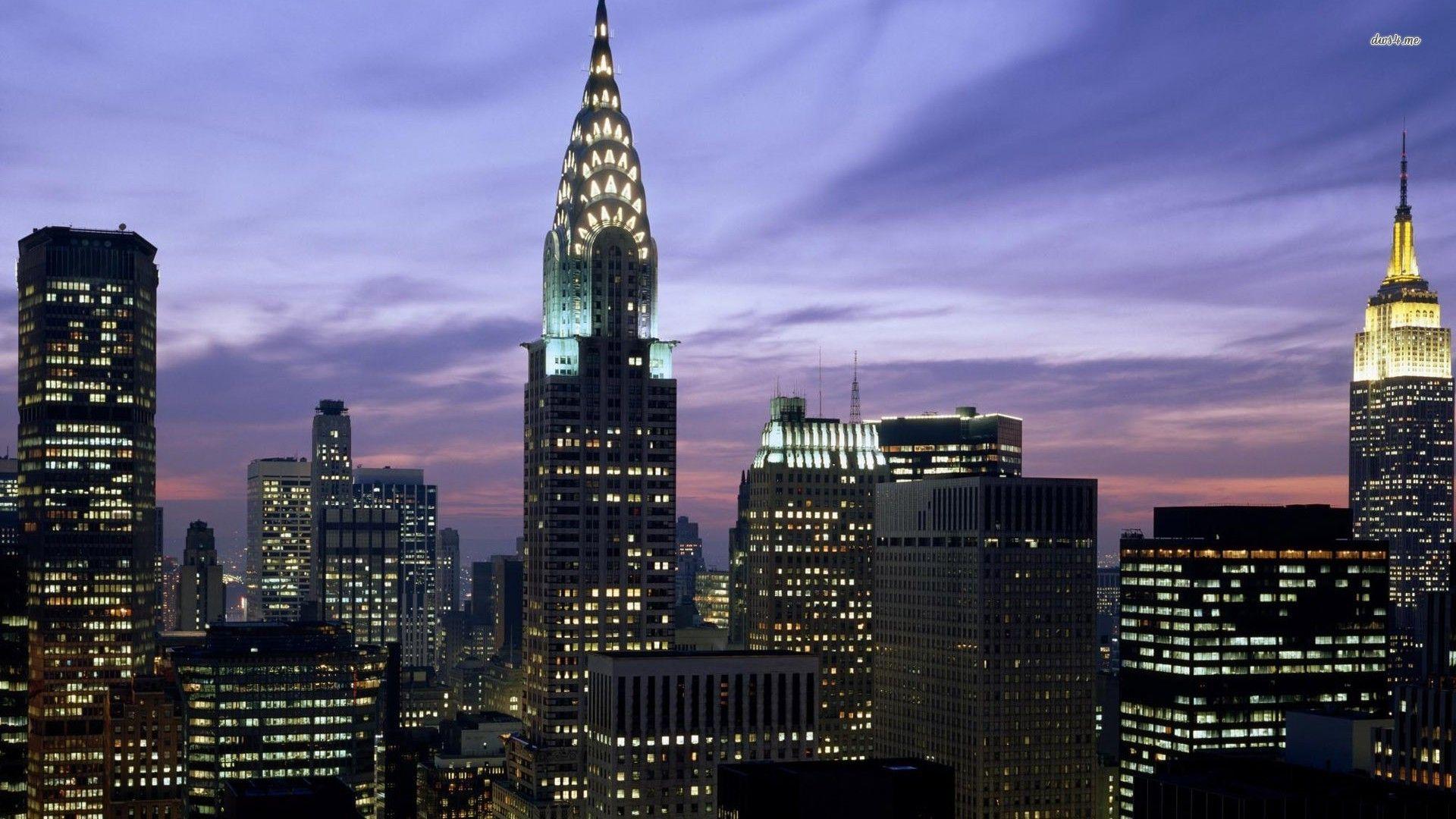 Empire State Building At Night Wallpapers