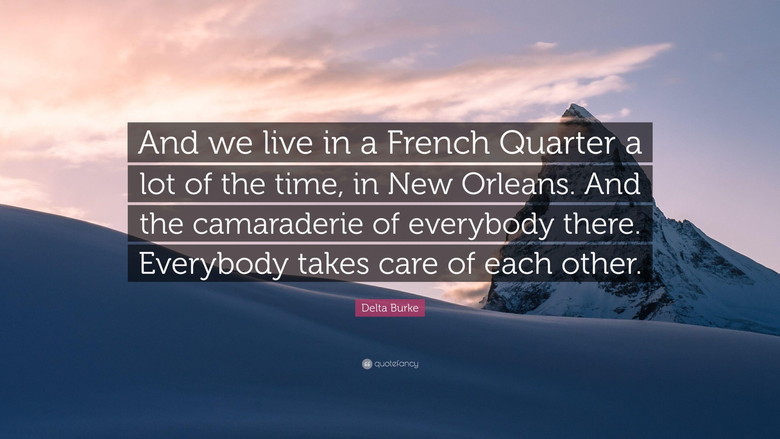 Delta Burke Quote: “And we live in a French Quarter a lot of the