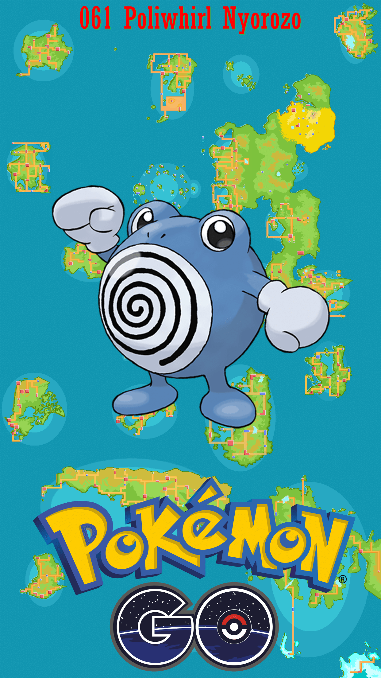 061 Street Map Poliwhirl Nyorozo