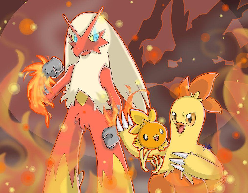 SpeedArt] Pokemon: Torchic, Combusken, Blaziken by JaidenAnimations