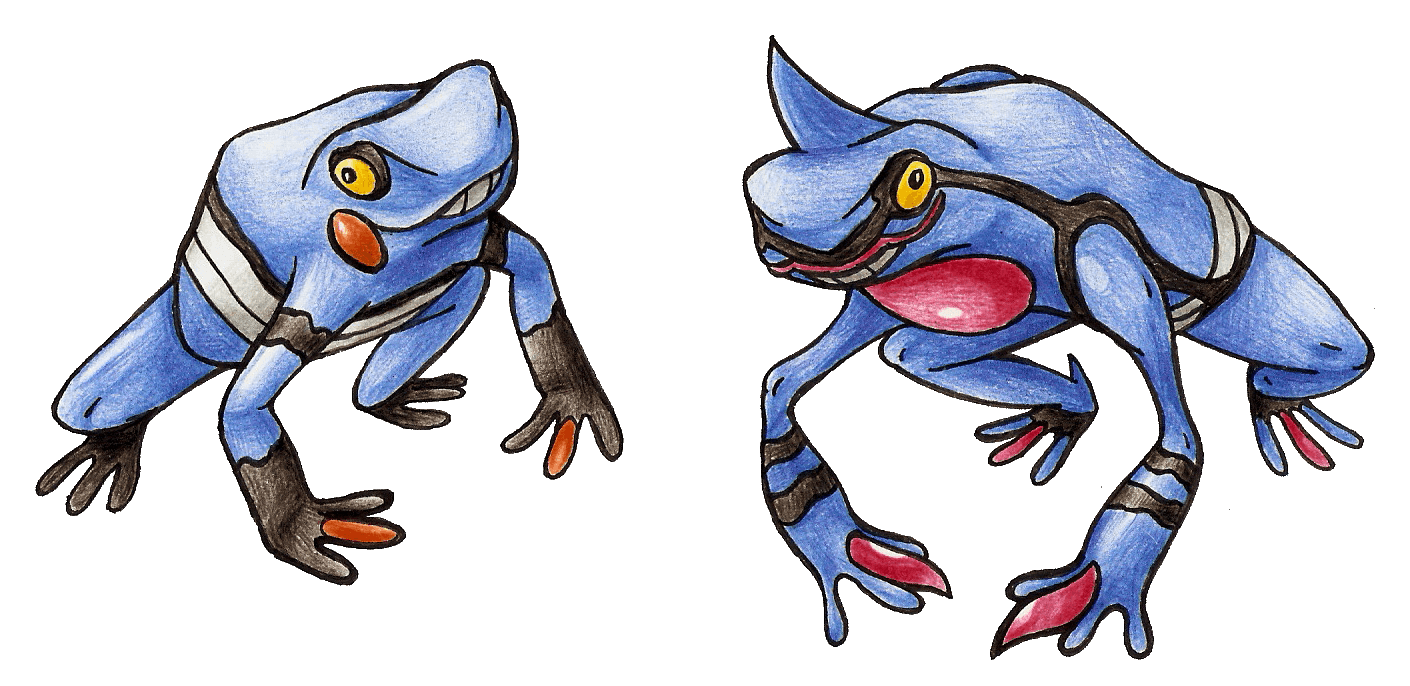 Realistic Croagunk + Toxicroak by FakeMakeT