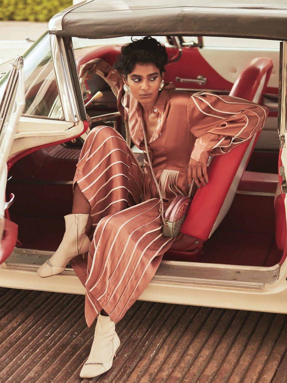 Saffron Vadher & Radhika Nair lensed by Greg Swales for Vogue India