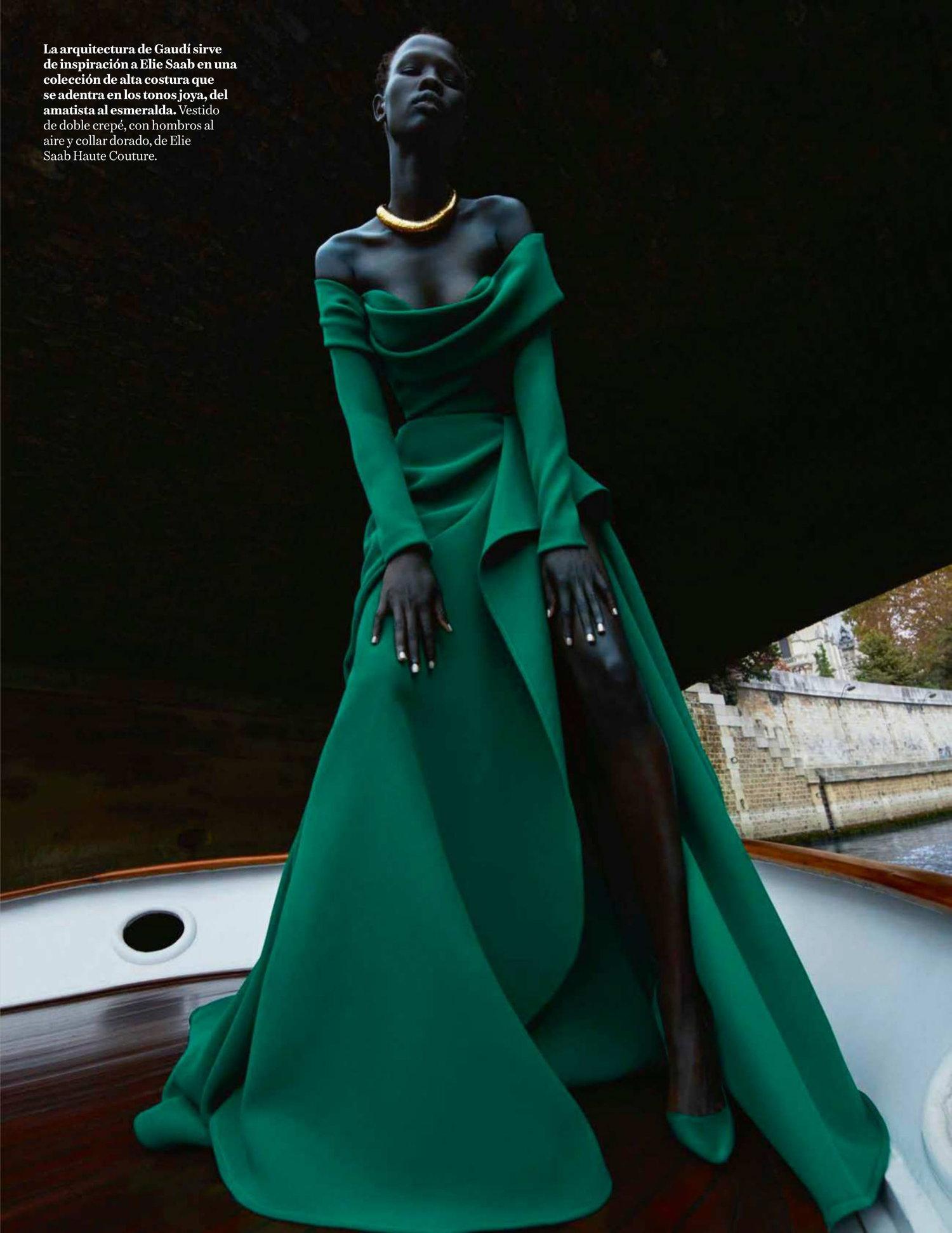 Shanelle Nyasiase Is Green Goddess Elegance By Txema Yeste For Vogue