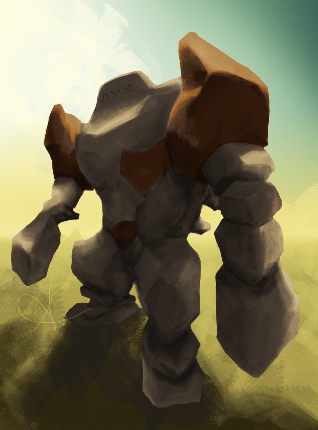 Regirock the golem of Helem by AliAadi