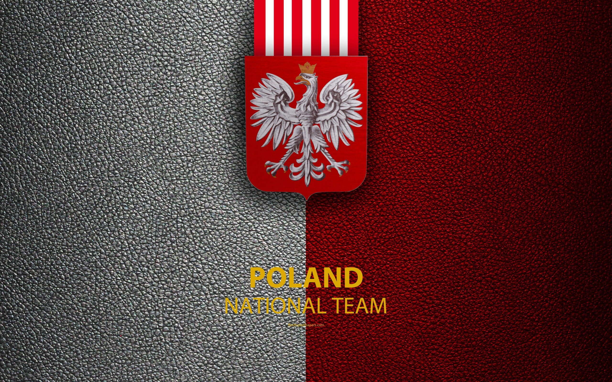 Download wallpapers Poland national football team, 4k, leather