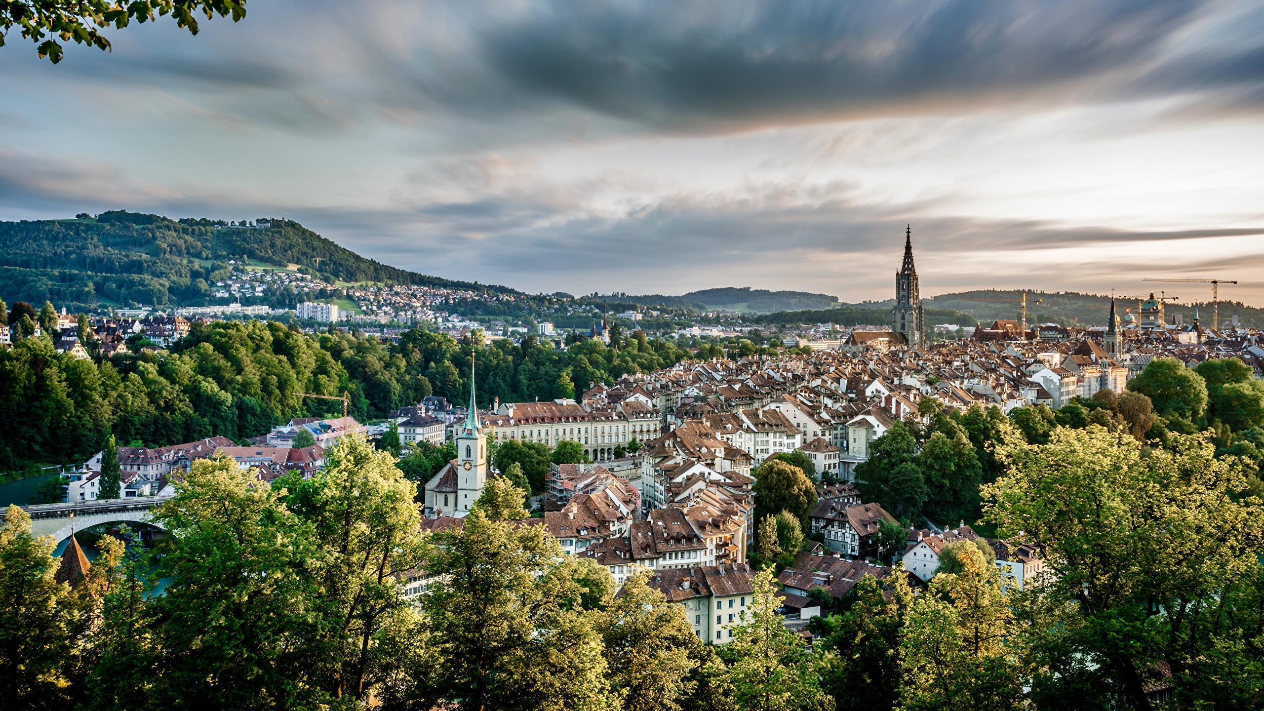 Photo Bern Switzerland Sky Cities Houses