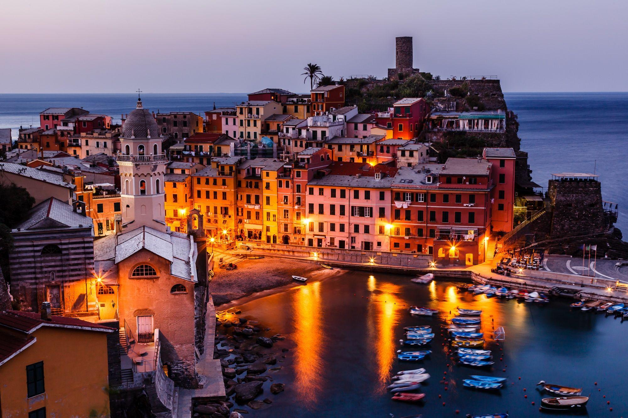 Wallpapers Gulf of Genoa, Italy, panorama, coast, Cinque Terre