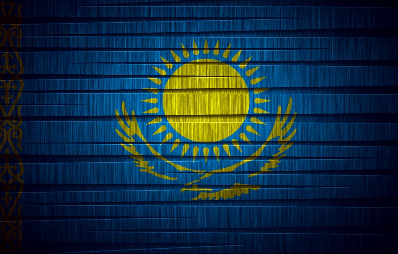 Wallpapers the sun, flag, the flag of Kazakhstan image for desktop