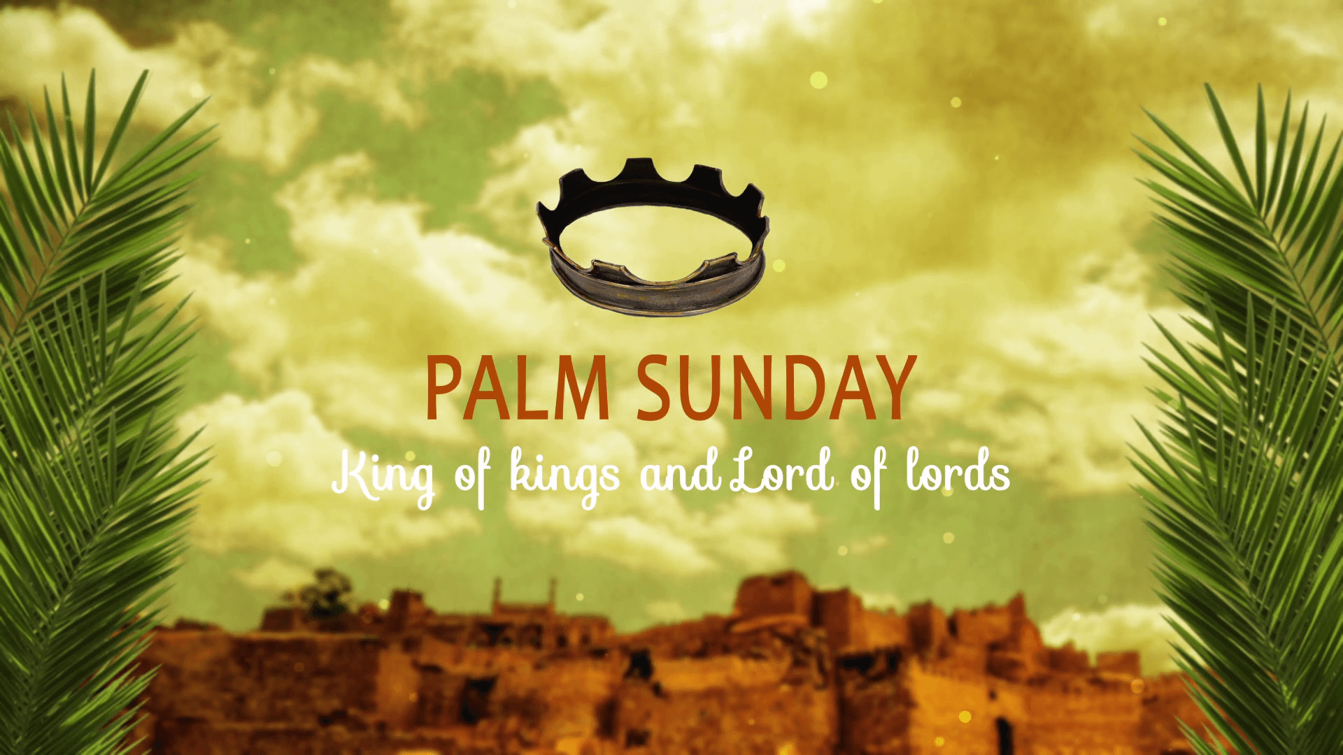 Palm Sunday Backgrounds Text And Crown Motion Backgrounds