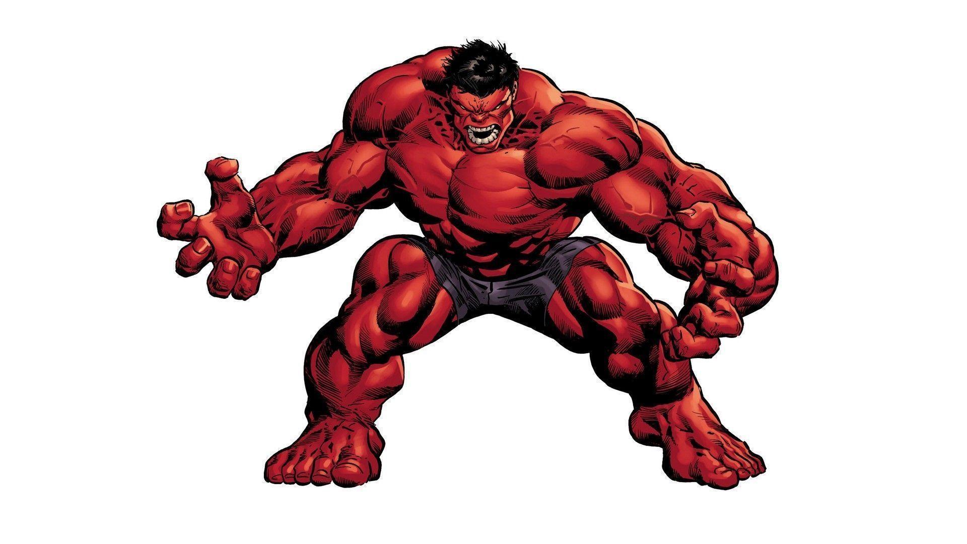 Red hulk image with white backgrounds Stock Free Image