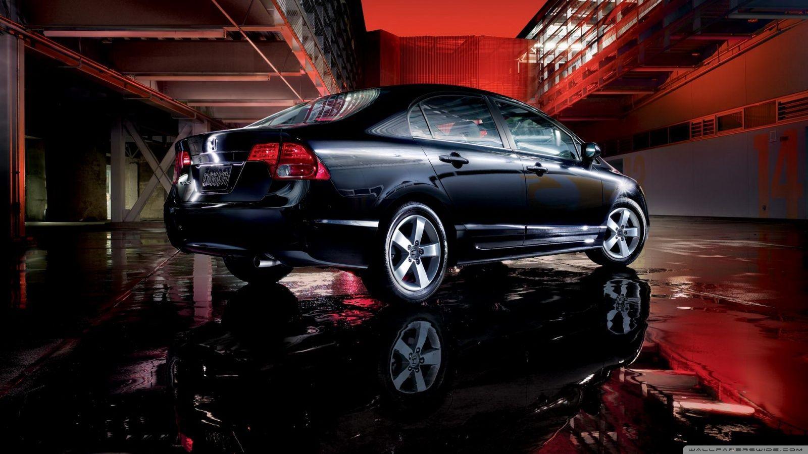 Black Honda Civic HD desktop wallpapers : Widescreen : High