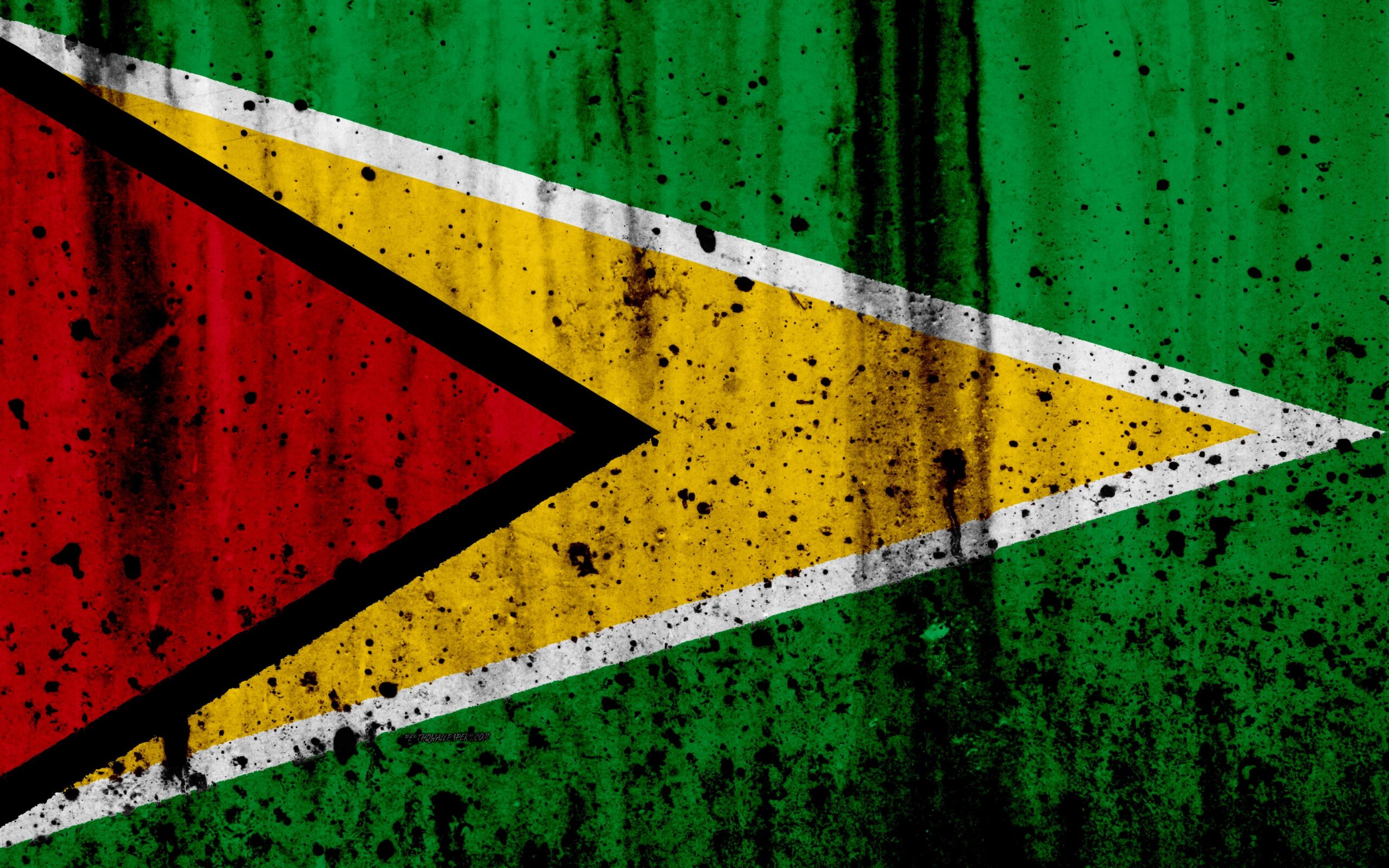 Download wallpapers Guyana flag, 4к, grunge, South America, flag of