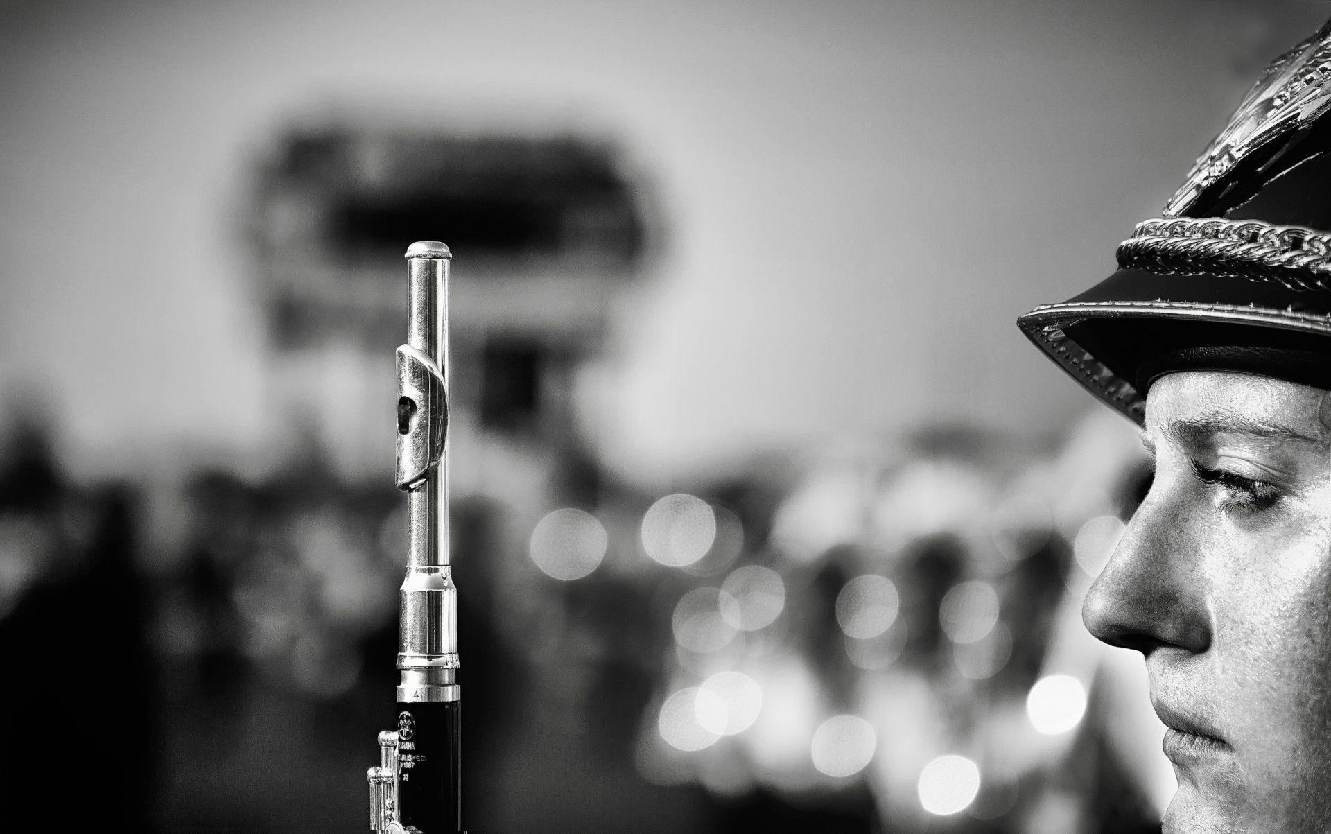 flute wind instruments military band flutist h b close up HD wallpapers