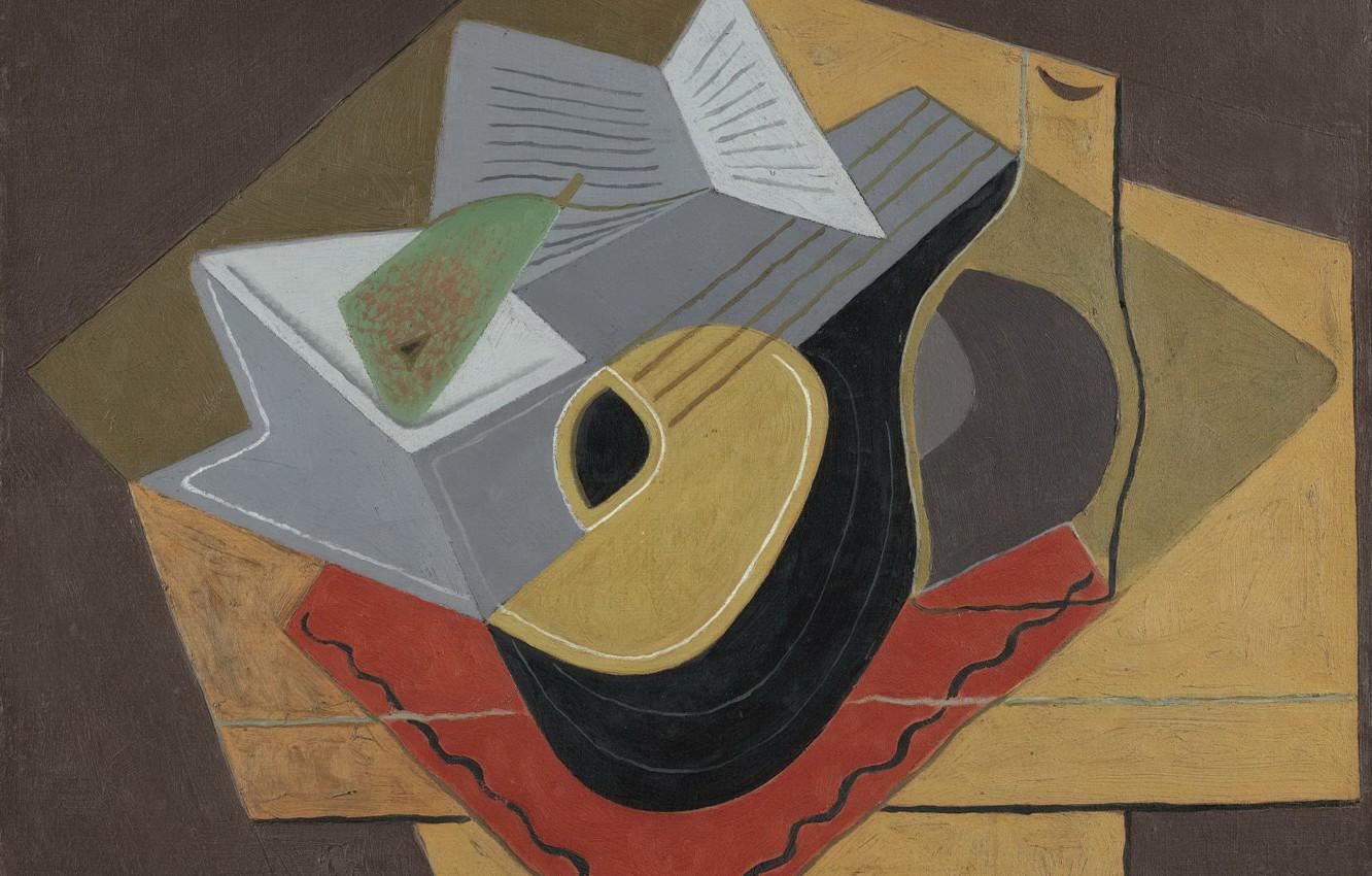 Wallpapers cubism, 1926, Juan Gris, Black mandolin image for desktop