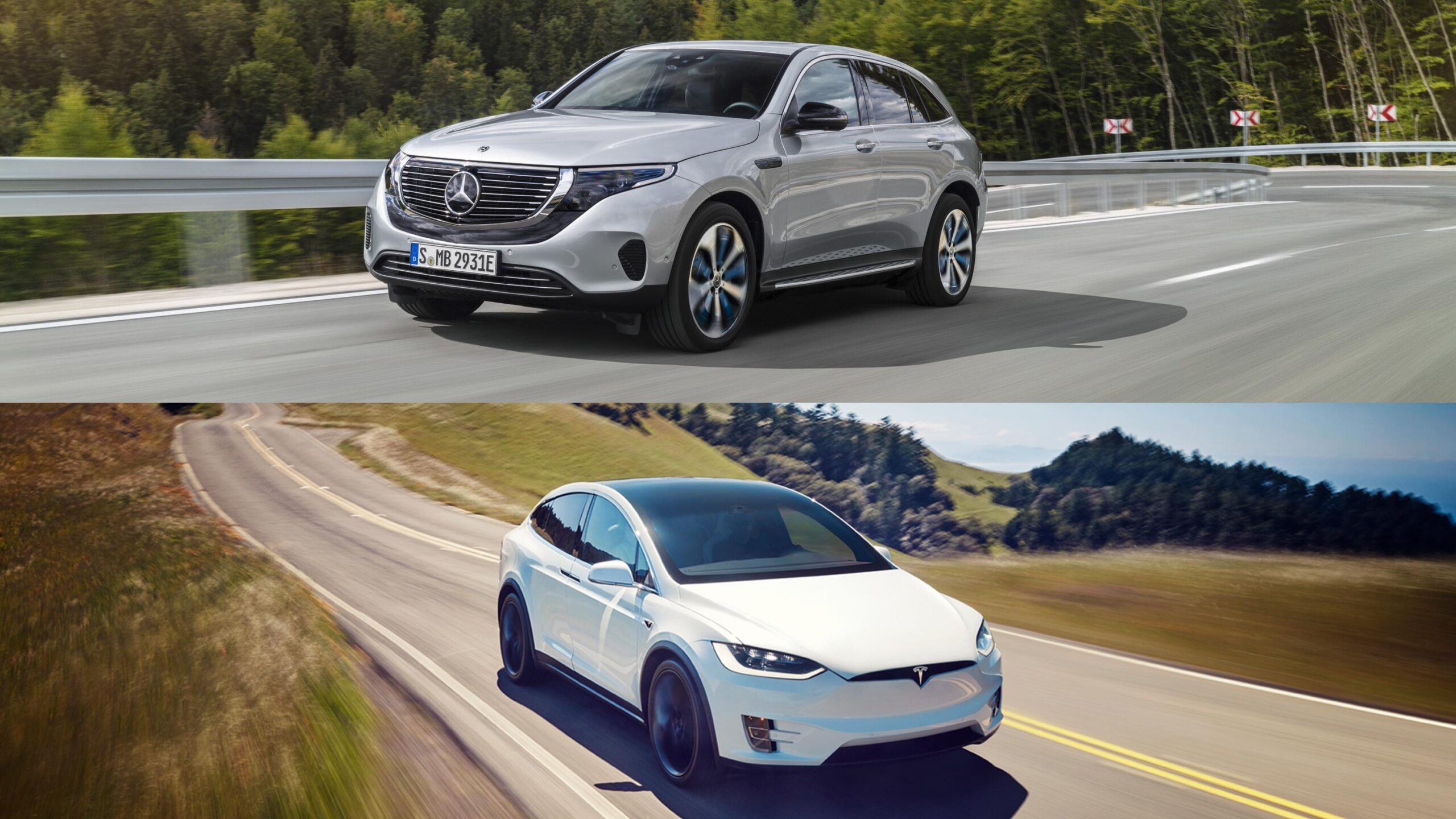 Mercedes EQC Vs Tesla Model X Pictures, Photos, Wallpapers.