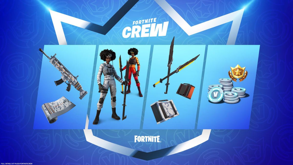 Fortnite’ January 2022 Crew Pack, Snow Stealth Slone Skin Revealed