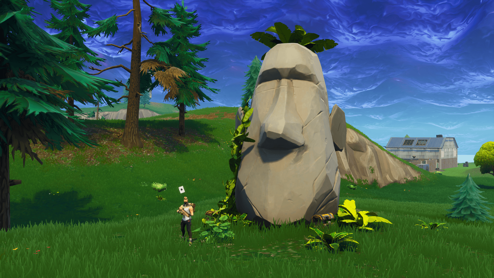 Fortnite: search where the Stone Heads are looking location