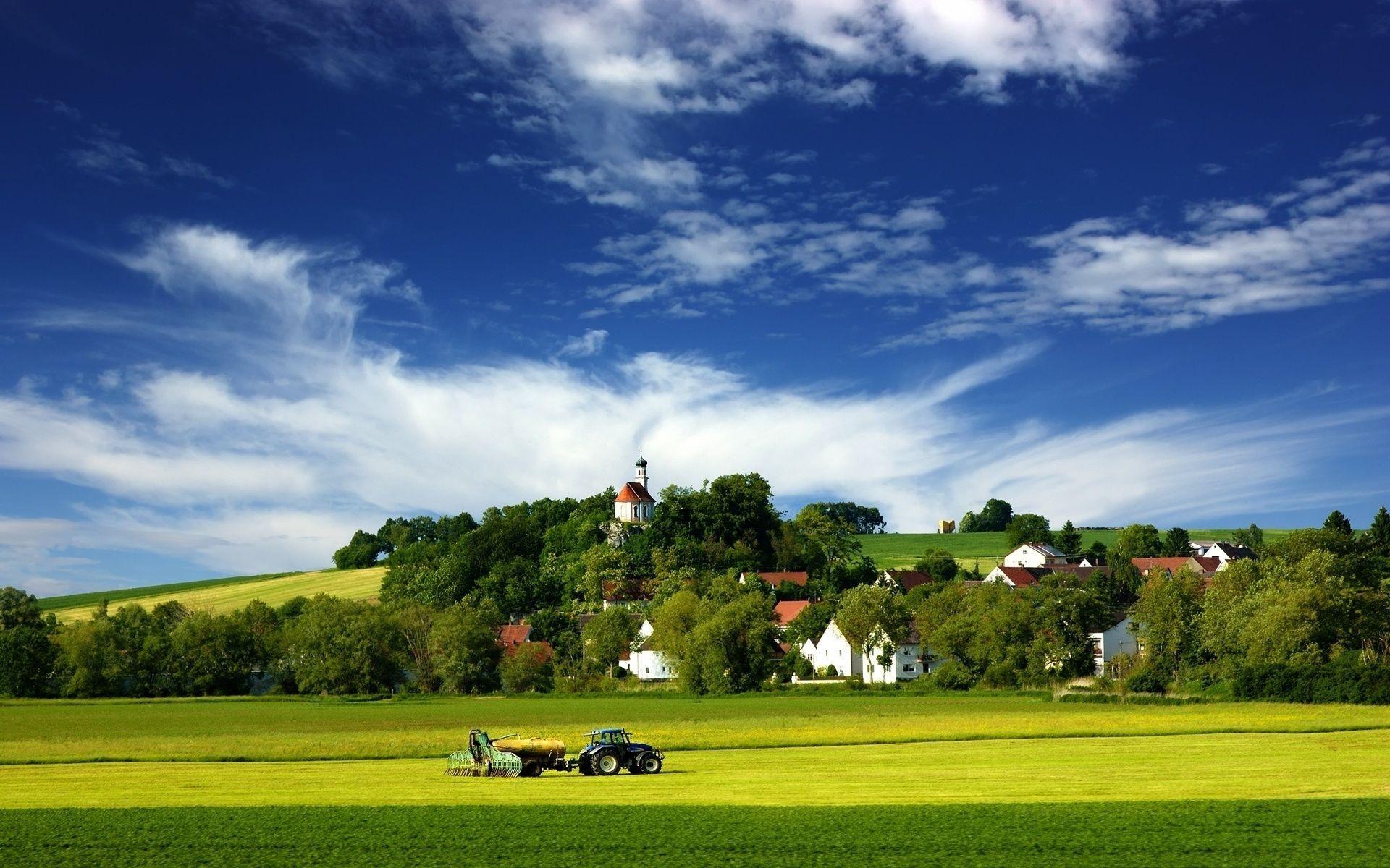 Image For > Tractor In Field Wallpapers