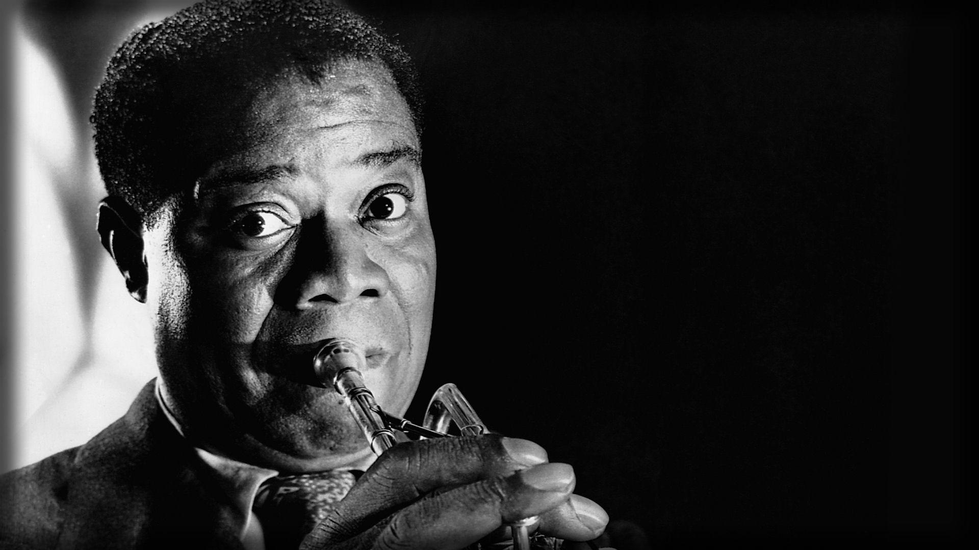 Download Wallpapers louis armstrong, look, pipe, face