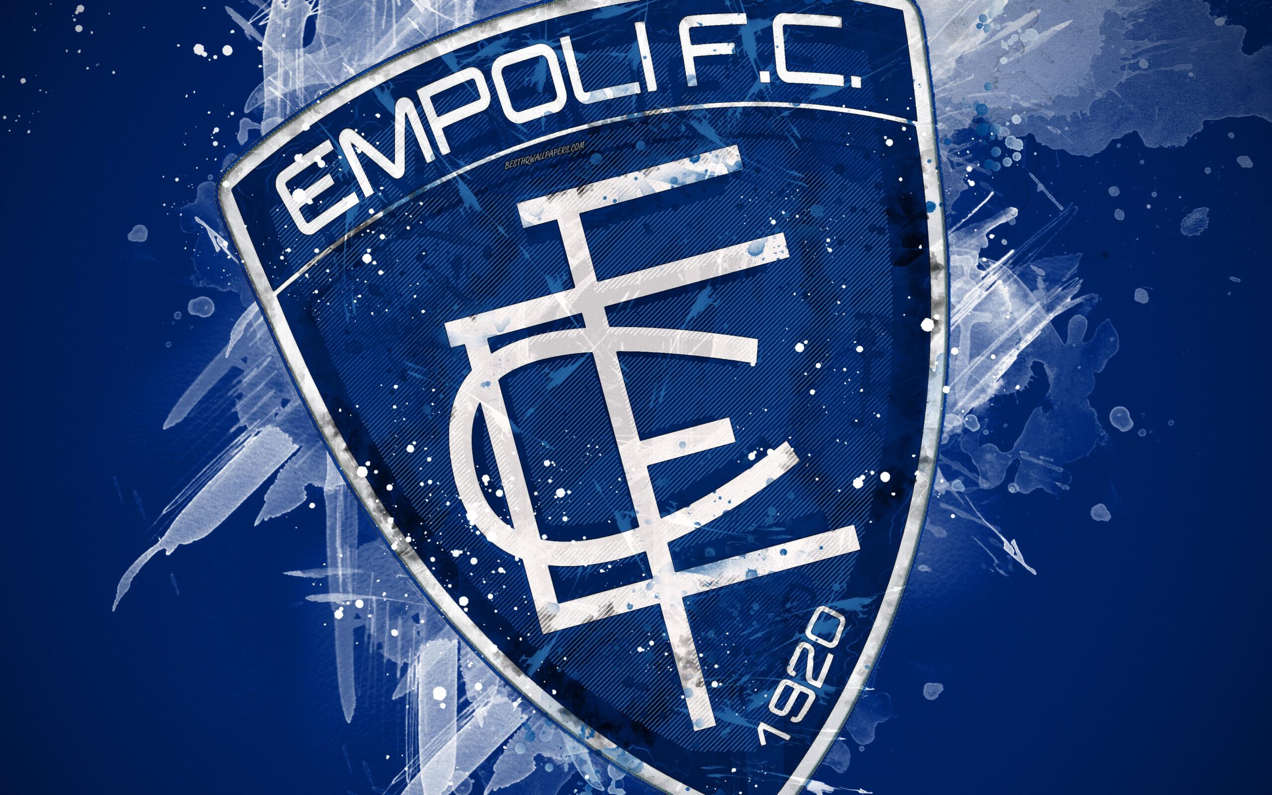 Download wallpapers Empoli FC, 4k, paint art, creative, Italian