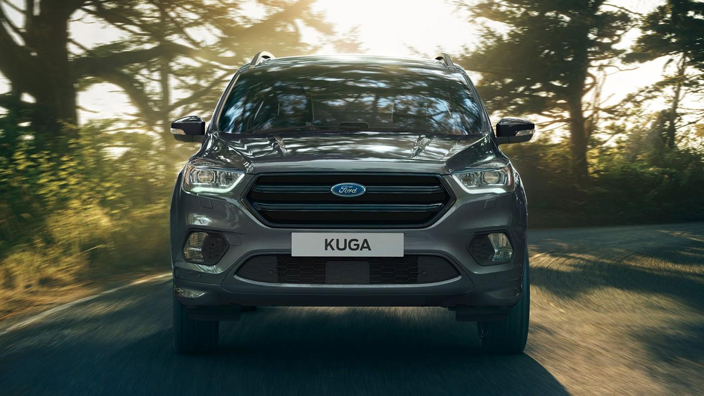 2019 Ford Kuga Black color Front view hd wallpapers