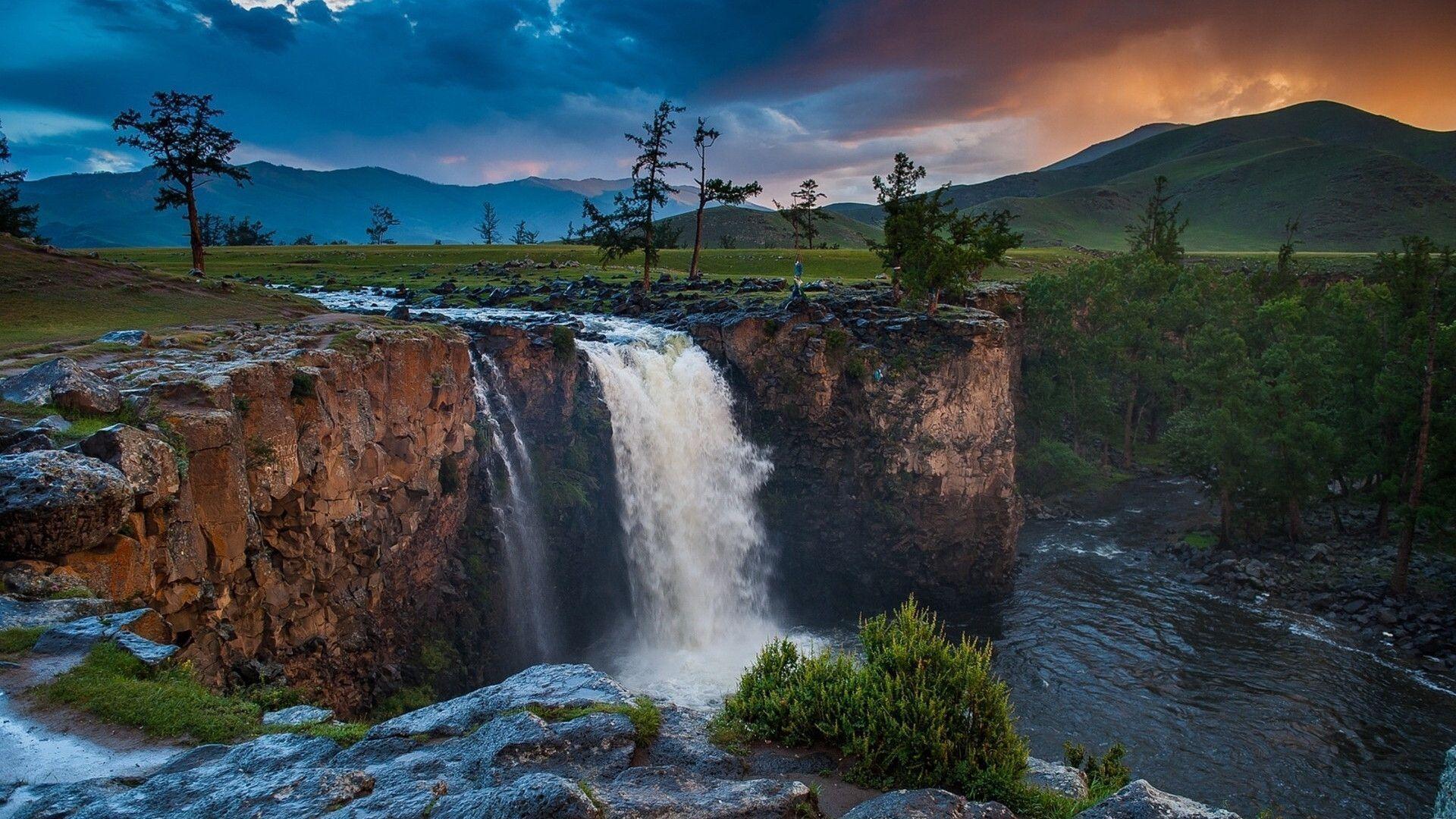 Orkhon Waterfalls Mongolia Wallpapers