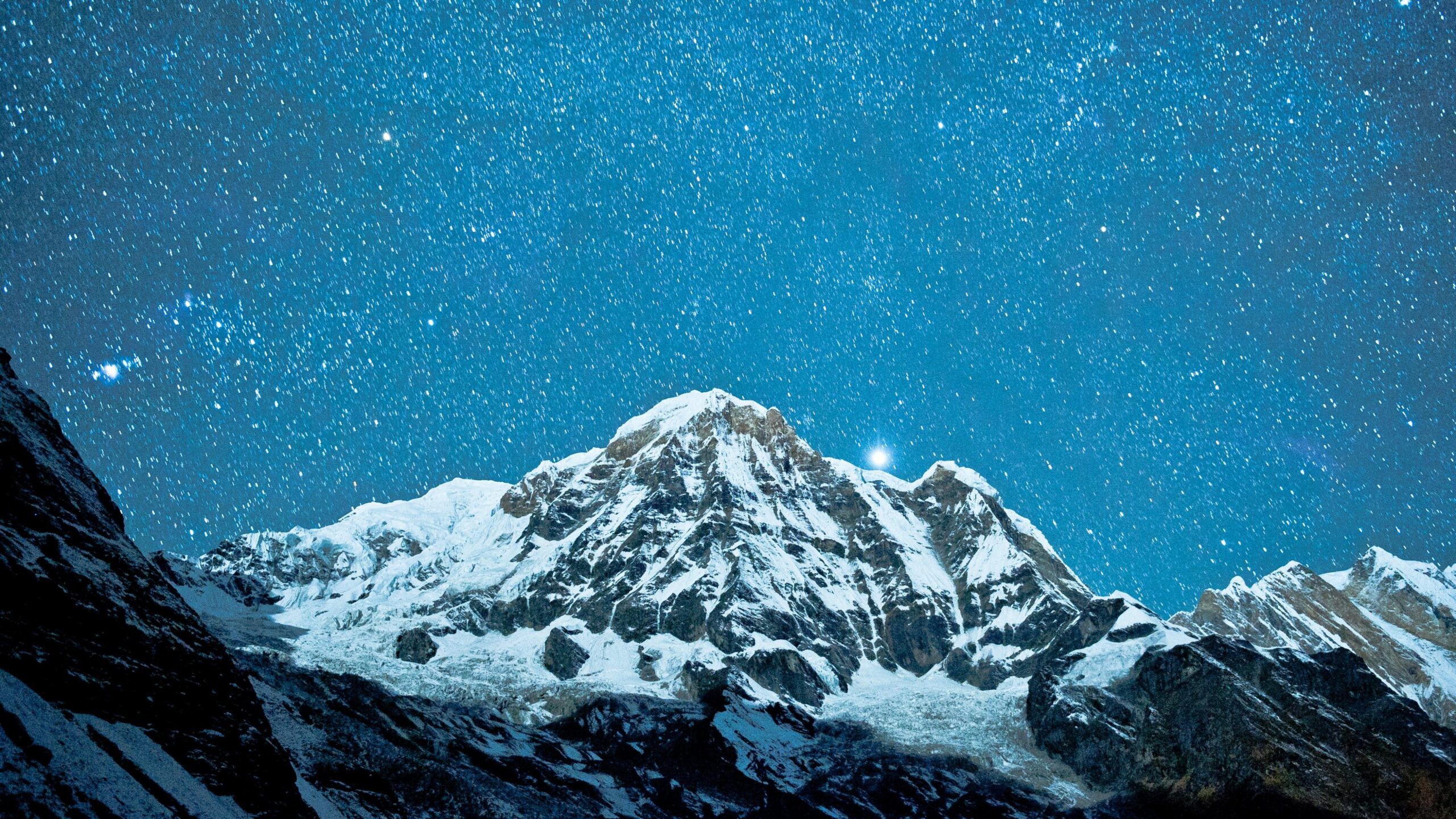 Wallpapers Nepal, 5k, 4k wallpaper, Himalayas, night, stars, OS