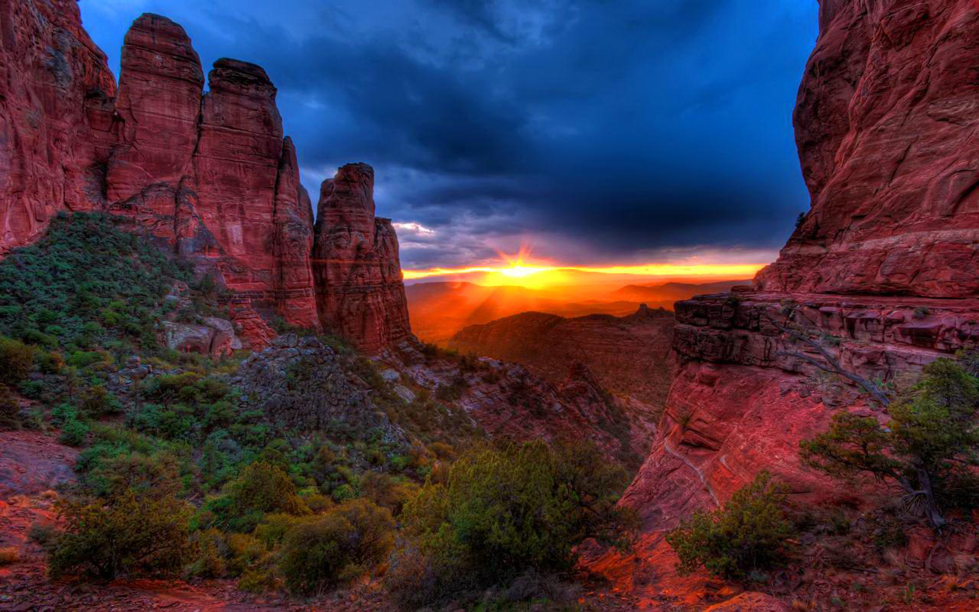 Sunset Cathedral Rock Sedona Arizona Desktop Hd Wallpapers For Mobile