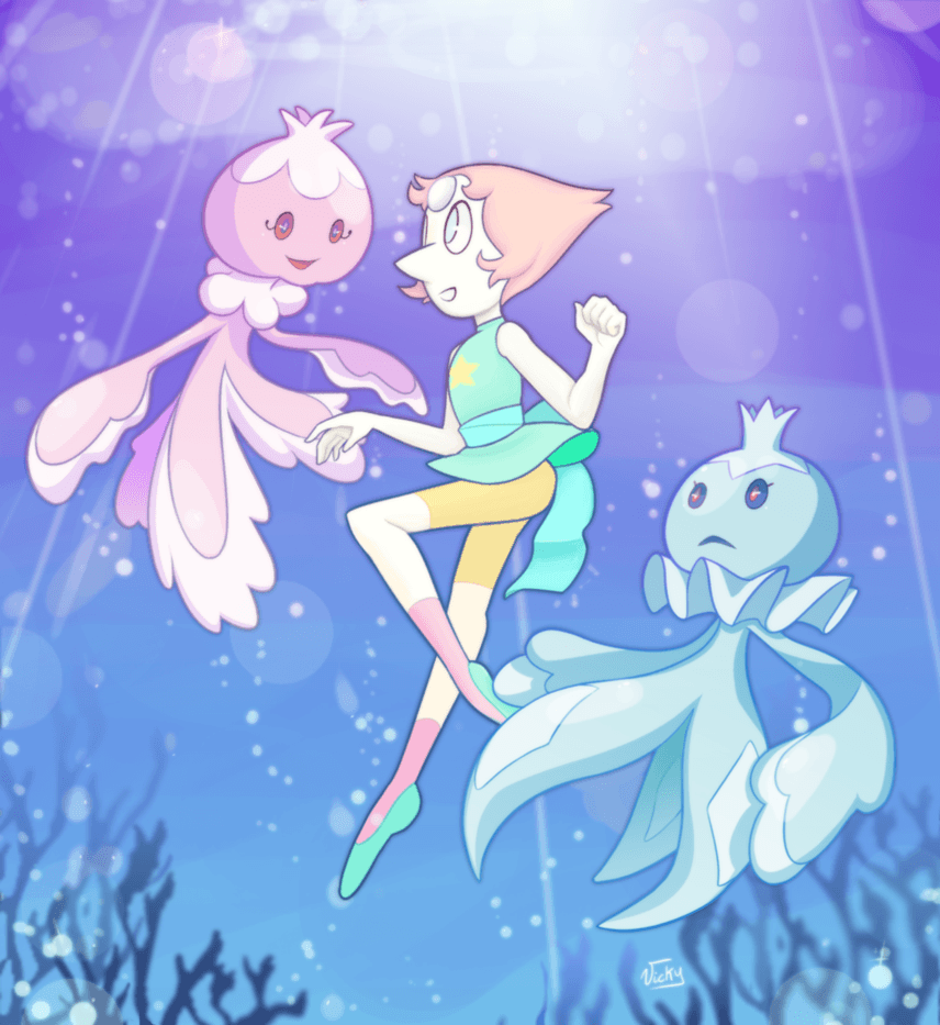 Pearl and Frillish by AskPrincesMultifruit